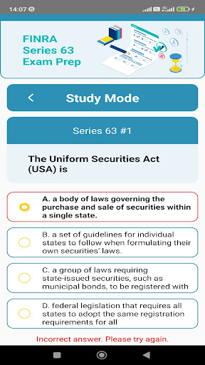 FINRA Series 63 Exam Prep Screen 3