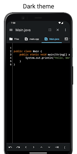 Screenshot of Code Editor