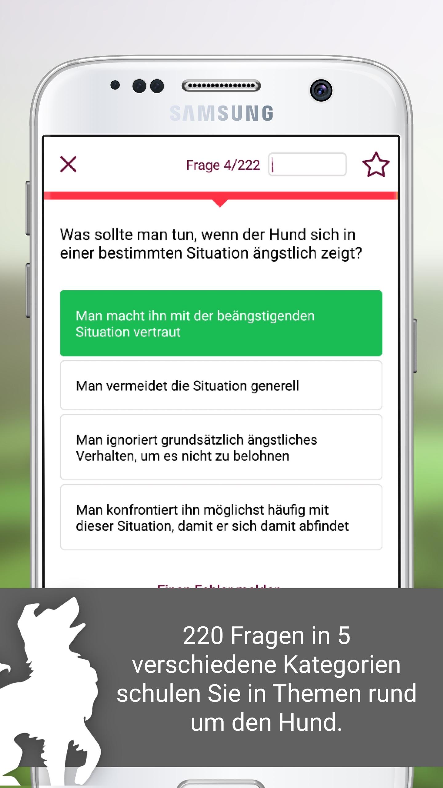 Android application Hundeführerschein des BHV screenshort