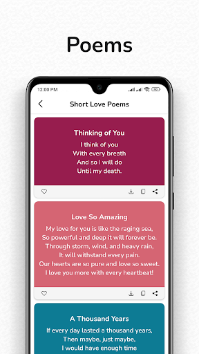 Love Poems: Feeling Sayings Screen 3