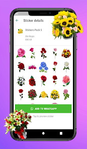 Imágen 5 WAStickerApps Flores Stickers android