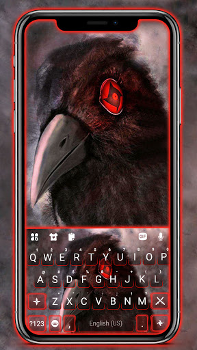 Android application Sharingan Crow Keyboard Backgr screenshort