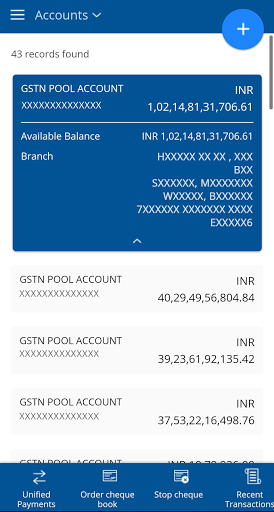 HDFC Bank Corp Mobile banking Screen 2