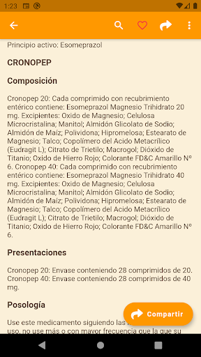 Android application Guía de Prospectos screenshort
