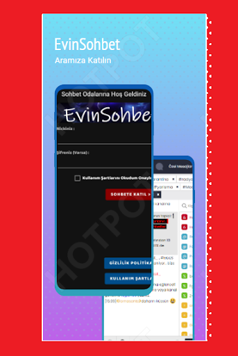Android application EvinSohbet screenshort