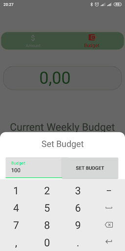 Weekly Budget. Planner Expense