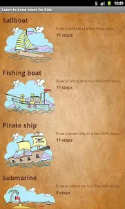 Learn to draw boats