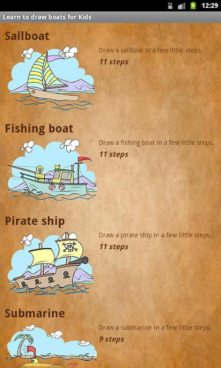 Learn to draw boats - 3.10 - (Android)