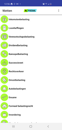 Android application NLFiscaal Wetten App screenshort