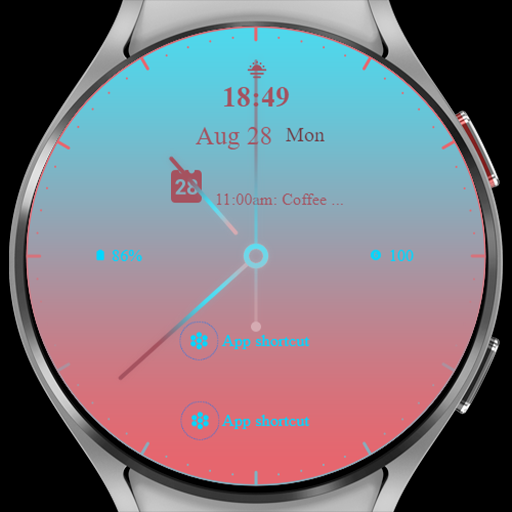 Rose Pink Analog Watch Face logo