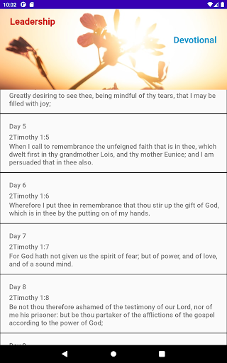 Leadership Devotional Screenshot