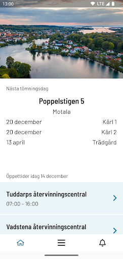 Android application Motala Vadstena Vatten&Avfall screenshort