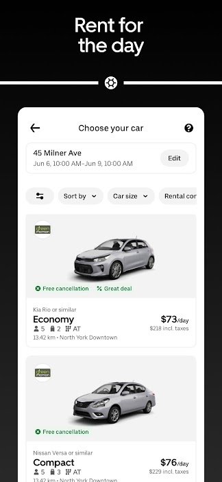 Uber - Request a ride screenshot