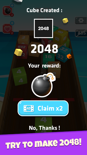 Merge Cube 3D 2048 game