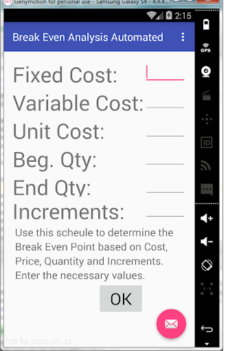 Break Even Analysis Automated Screenshot 3 - AppWisp.com