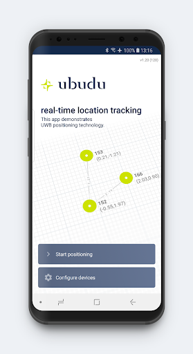 Android application Ubudu RTLS - Real-Time Locatio screenshort