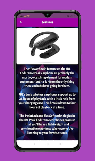 JBL Endurance Peak II Guide Screen 3