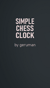Simple Chess Clock
