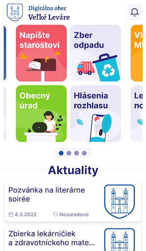 Android application Veľké Leváre screenshort