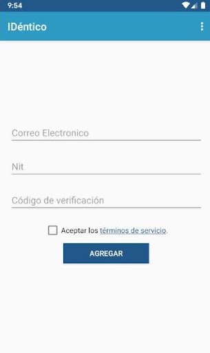 Android application IDéntico screenshort