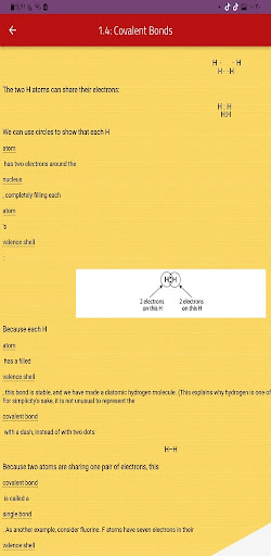Android application Chemical Bonds screenshort