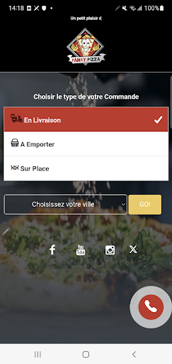 Android application Family Pizza screenshort