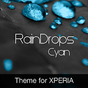 RainDrops Premium Cyan Theme  Icon
