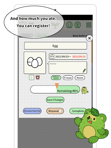 Expiration timer Food loss