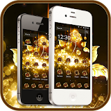 Theme golden rose bow icon