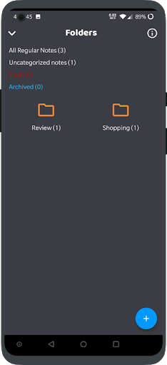 Screenshot of Dark Note - Notes + Grocery