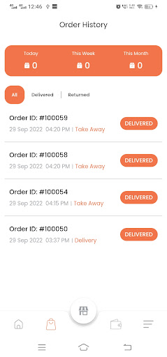Delivery Basket - Store App Screen 2