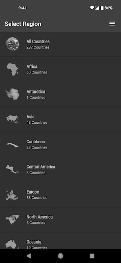 Android application Travel Contacts screenshort