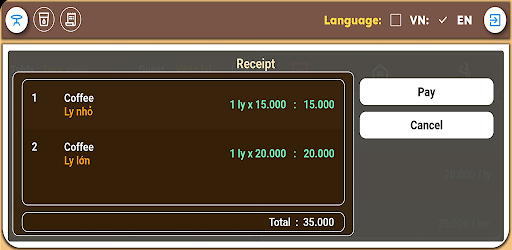 Coffee shop Screen 3