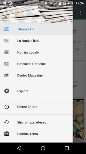 Android application Tivoli notizie locali screenshort