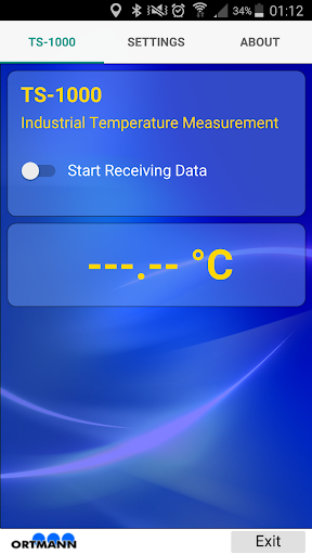 Android application TS-1000 Temperature Sensor screenshort