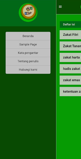 Android application 40 hadis tentang zakat screenshort