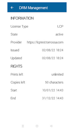 Torrossa Reader Screen 2