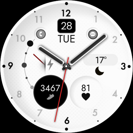#9. Minimal White Watch Face (Android) De: Monkey's Dream