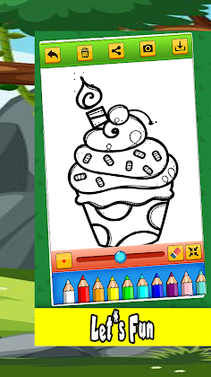 Birthday Cake Coloring Book - Screenshot 2