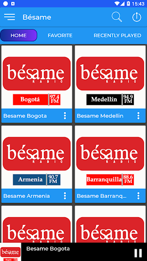 Android application Emisora Bésa Bogotá 97.4 screenshort