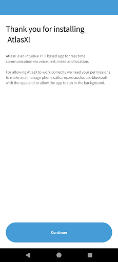 Android application AtlasX screenshort