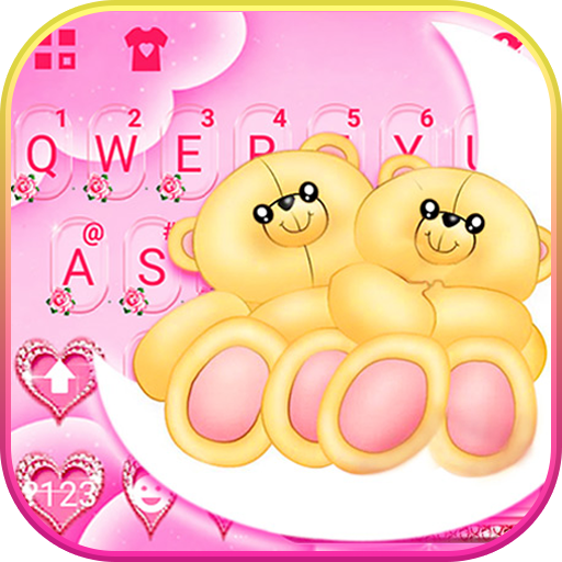 Lovely Teddy Rose Keyboard The