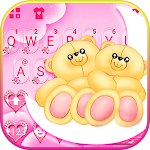 Cover Image of Download Lovely Teddy Rose Keyboard Theme 1.0 APK
