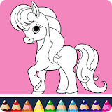 Unicorn coloring book icon