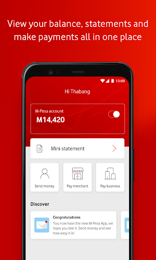 Android application My M-Pesa Lesotho screenshort