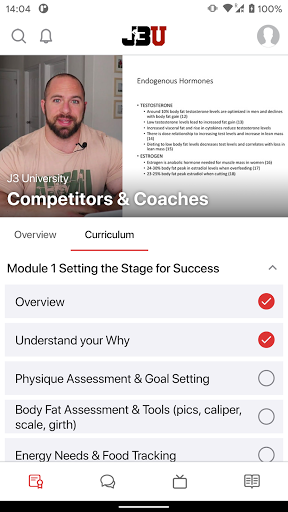 Android application J3 University screenshort