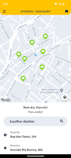Android application Diference - Passageiro screenshort