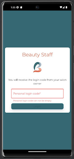 Android application Beauty Staff screenshort