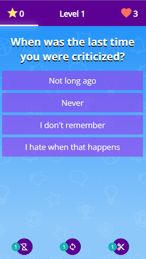 Personal trivia Screen 3