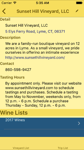 Companion for CT Wine Trail Screen 2